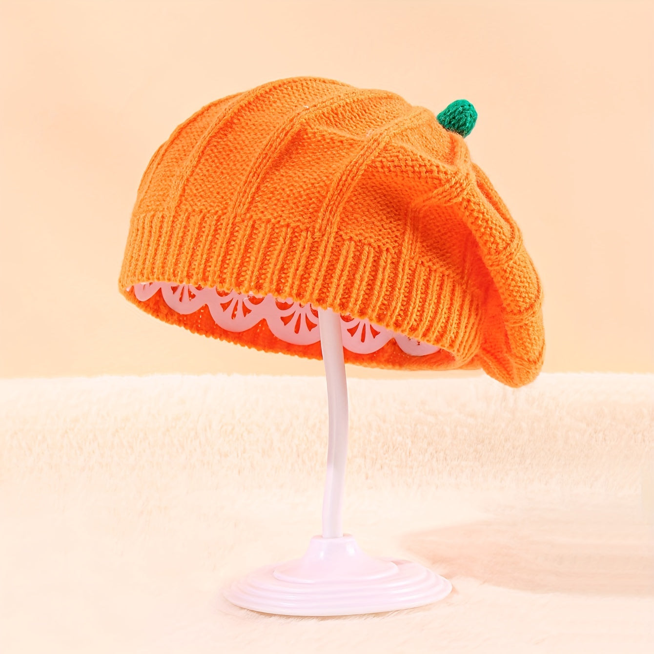 Halloween Pumpkin Beret Knitted Hat Warm Autumn Winter Parent-child Knitted Hat