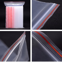 100 Pcs Clear Zipper Bags for Cloths Jewerly Tiny Items