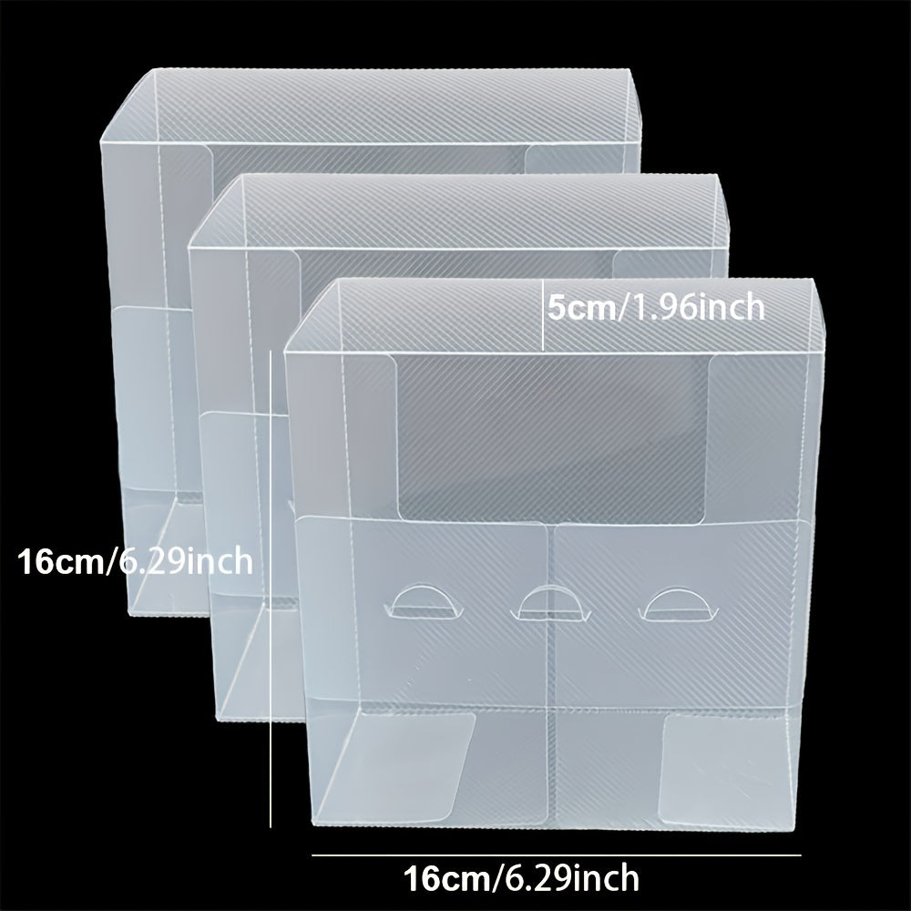 16x16cm Transparent Storage Boxes for Craft Supplies