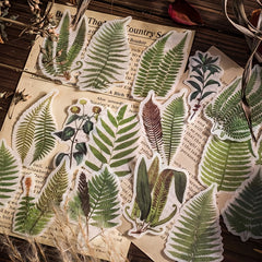 100pcs Plant Pattern Washi Paper Stickers DIY Scrapbook Journal Supplies
