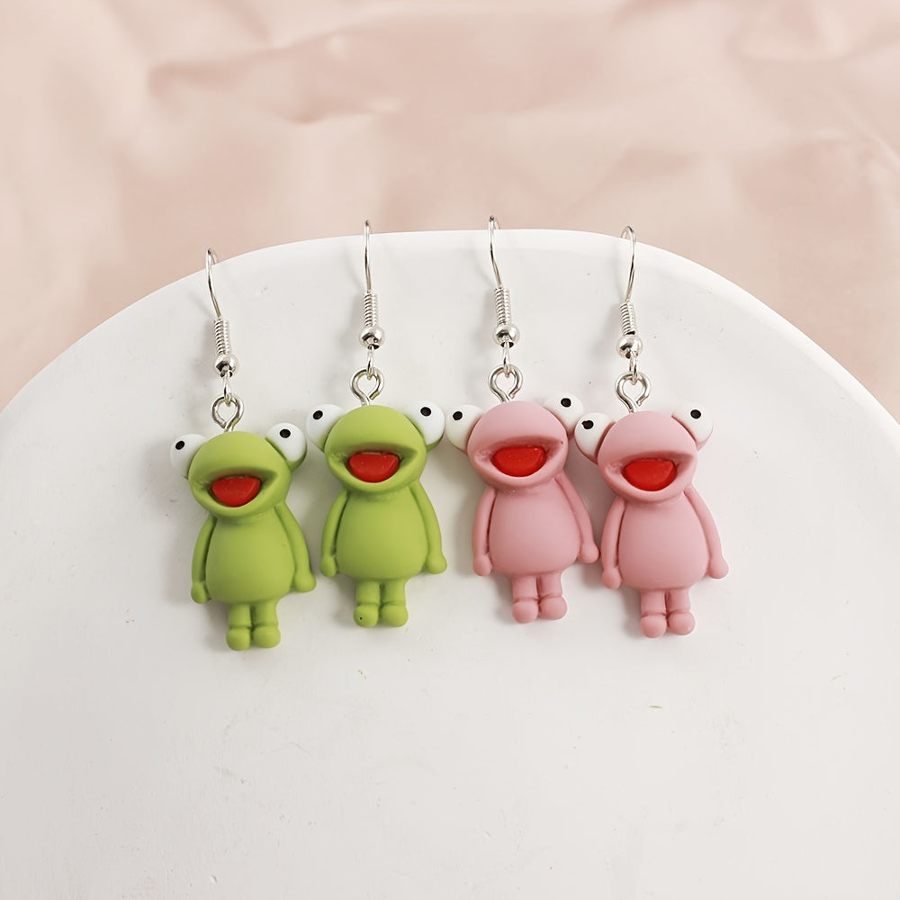 Cute Frog Drop Earrings