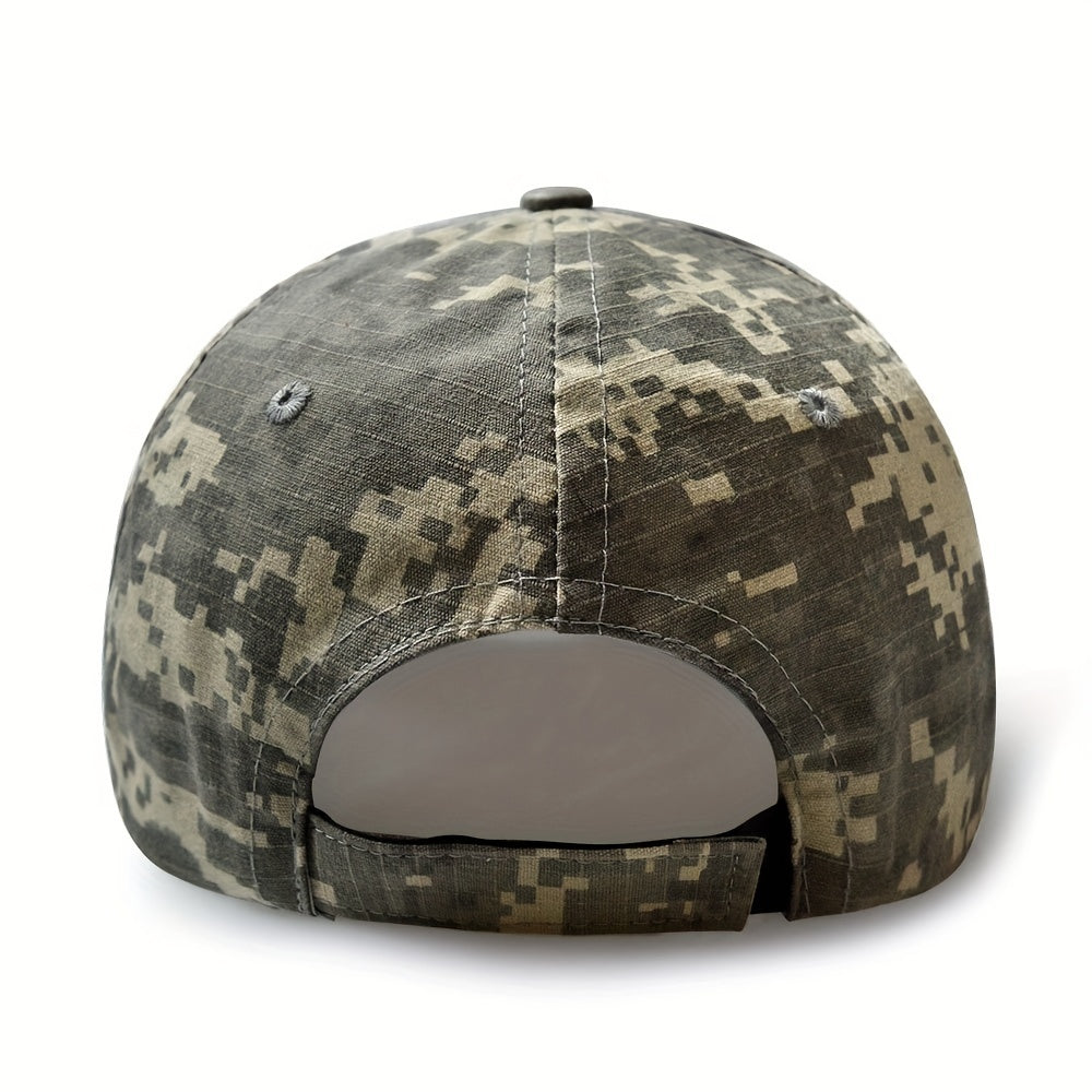 Letter Embroidery Baseball Cap Camouflage Adjustable Cotton Sun Hat