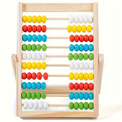 Wooden Math Learning Toy Colorful Bead Puzzle Educational Gift