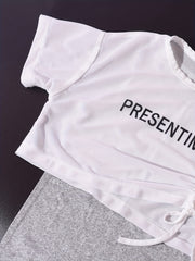 Girls Drawstring Cover Up T Shirt And Tank Dress Set