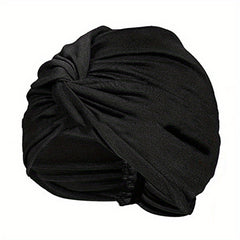 Solid Turban Head Wrap Elastic Beanie Head Scarf Chemo Cap Hijab