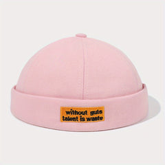 Letter Embroidery Patch Beanie Sailor Cap Brimless Hat