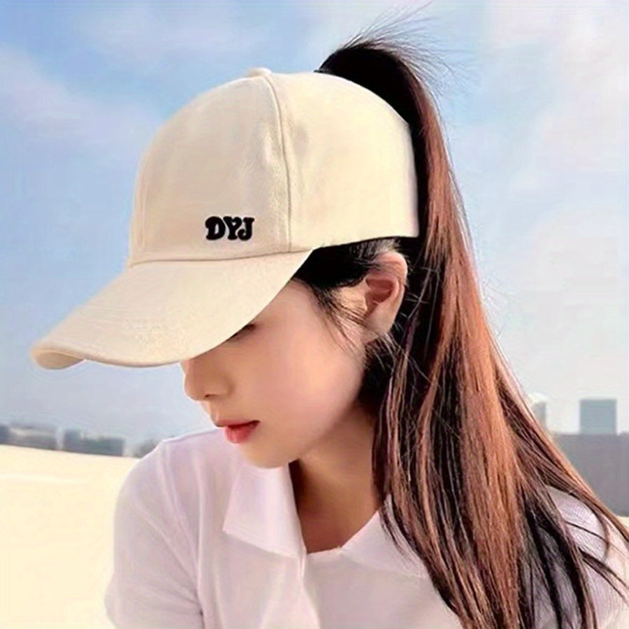 Backless Ponytail Baseball Cap Sunscreen Sports Golf Hat For Women