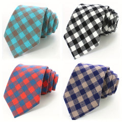 Men's Plaid Business Casual Tie Daily Working Accessories