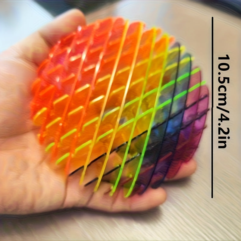 Colorful Stretchy Worm Fidget Toy in Vibrant Rainbow Colors