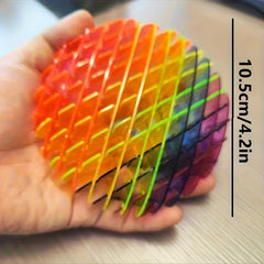 Colorful Stretchy Worm Fidget Toy in Vibrant Rainbow Colors