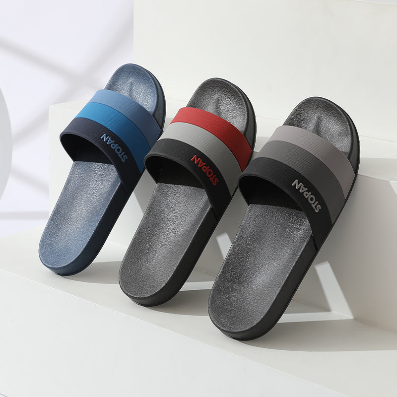 Striped Non Slip Quick drying Slippers Soft Sole Men Women Comfort Slide