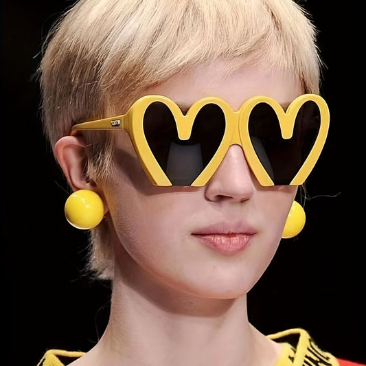 Y2K Heart Sunglasses Love Theme Candy Glasses Beach Party UV400