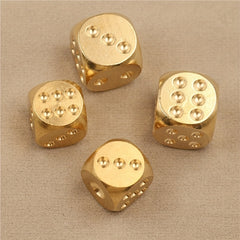 Brass & Copper Dice Set for Bar Games