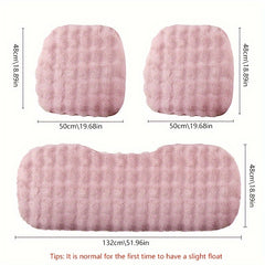 3pcs Plush Winter Warm Car Seat Cushion Set Non-slip Universal Seat Cushion