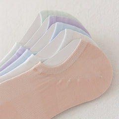 5 Pairs Women's Low Cut Ankle Socks Soft & Lightweight Solid Colors