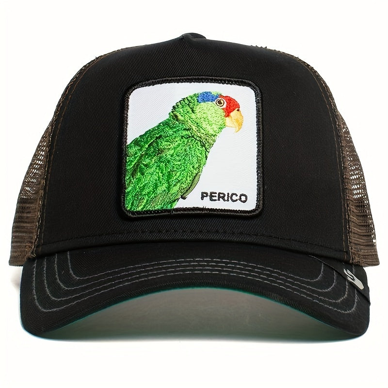 Bird Patch Embroidery Trucker Hat Mesh Baseball Cap Dad Hat