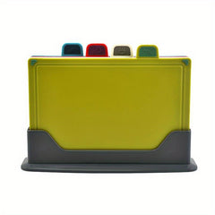 Plastic Chopping Board Set With Storage Stand