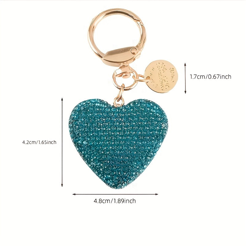 Love Car Keychain For Men Creative Diamond Set Love Earphone Case Bag Pendant