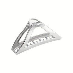 Silvery Triangle Hair Claw Clip Alloy Nonslip Shark Claw