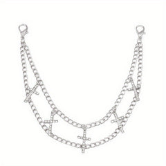 Butterfly Cross Charm Chain Layered Waist Tassel Chain Punk Accessories