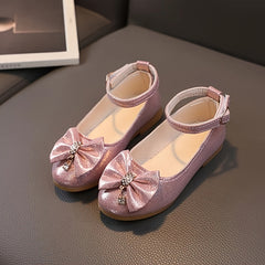 Girl's Dance Shoes With Bowknot Non Slip Backless Shoes