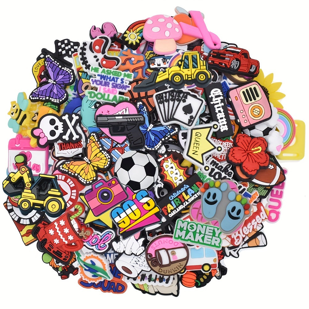 Random Cartoon Shoe Charms For Slides Sandals Shoe Decoration Accessories