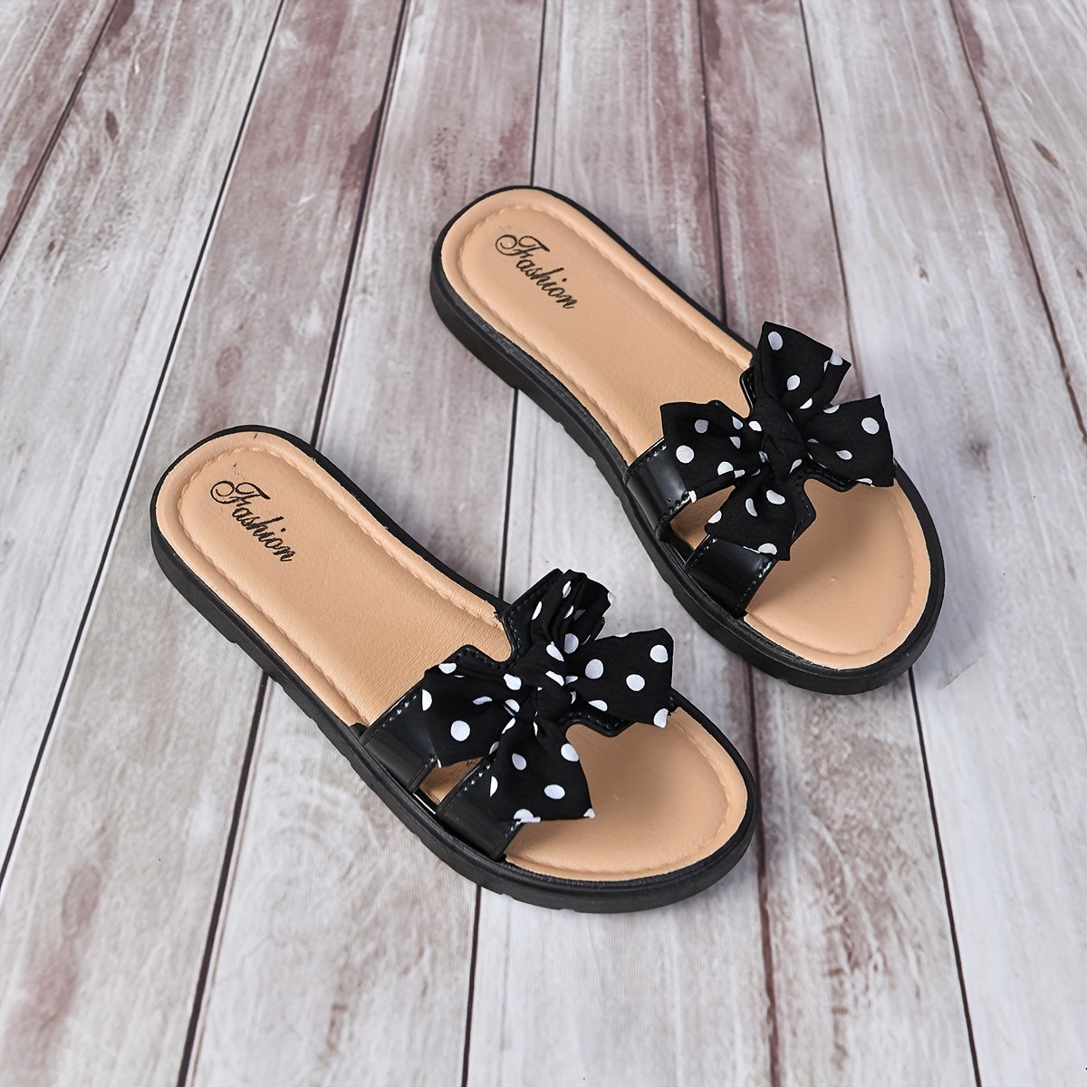 Toddler Girls Bow Strap Open Back Sandals Casual Slip On Mule Shoes