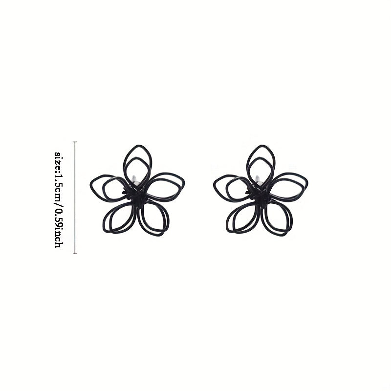 Women Fairy Hollow Flower Earrings Ear Jewelry