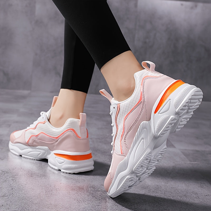 Women's Mesh Running Shoes Anti Slip Thick Sole Casual Sport Shoes
