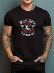 Men's Printed Leisure Sports T shirt Round Neck Tee Shirt for Summer