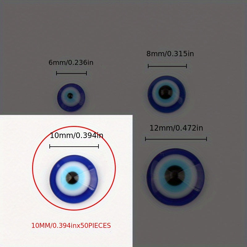 50pcs Resin Eye Of The Devil Beads for DIY Jewelry Making