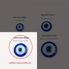 50pcs Resin Eye Of The Devil Beads for DIY Jewelry Making