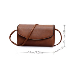 Vintage Style Flap Crossbody Bag Faux Leather Shoulder Bag Phone Bag