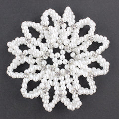 Pearl Rhinestone Hair Snood Net Ballet Bun Hair Covers