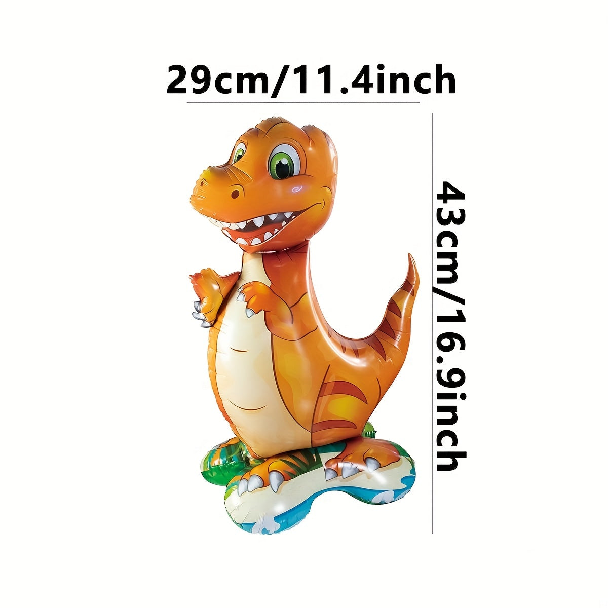 Standing Triceratops Tyrannosaurus Rex Shaped Aluminum Film Balloon