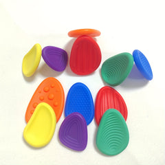 6 Silicone Sensory Stones Textured Finger Toys Durable Portable Tactile Adult Ga