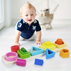 Wooden Sort & Stack Toy for Toddlers