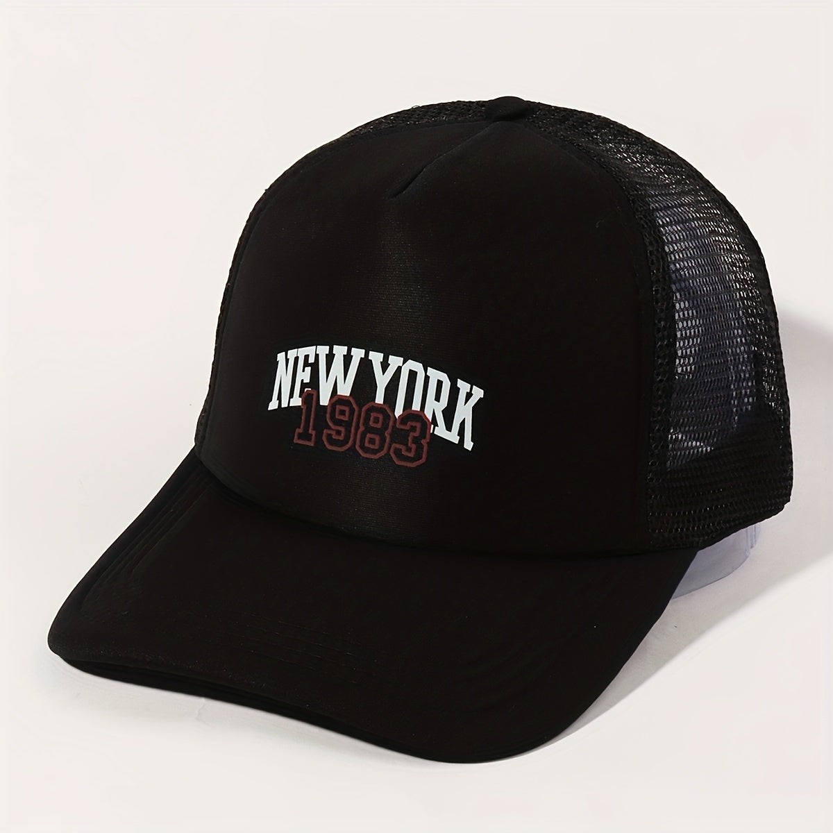 NY1983 Trucker Hat Baseball Cap Adjustable Mesh Sunshade Dad Hat