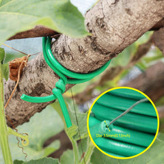 Soft Twist Tie 32 8ft Green TPR Reusable Garden Ties Support Plant Vines