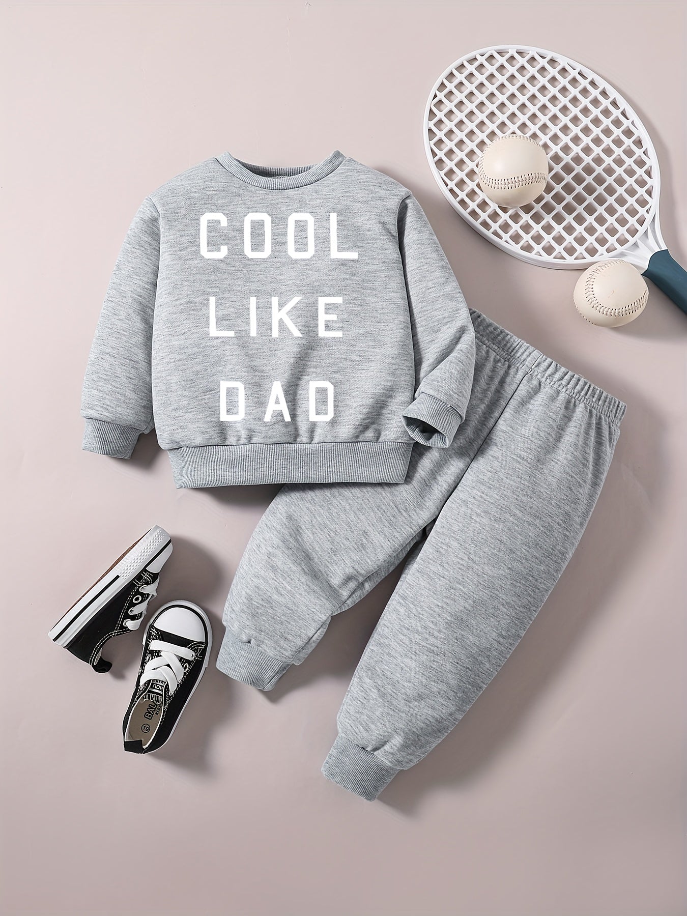 Baby Boy Casual Set Trousers Long Sleeve Sweater Outfit LIKE DAD