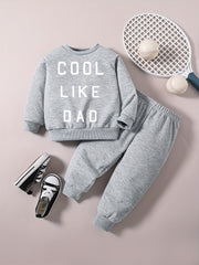 Baby Boy Casual Set Trousers Long Sleeve Sweater Outfit LIKE DAD