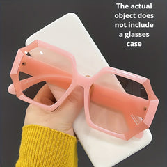 Y2K Large Polygon Sunglasses UV400 Sun Shades