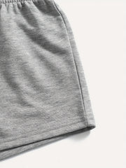  Women's Sketch Print High Waist Loose Shorts