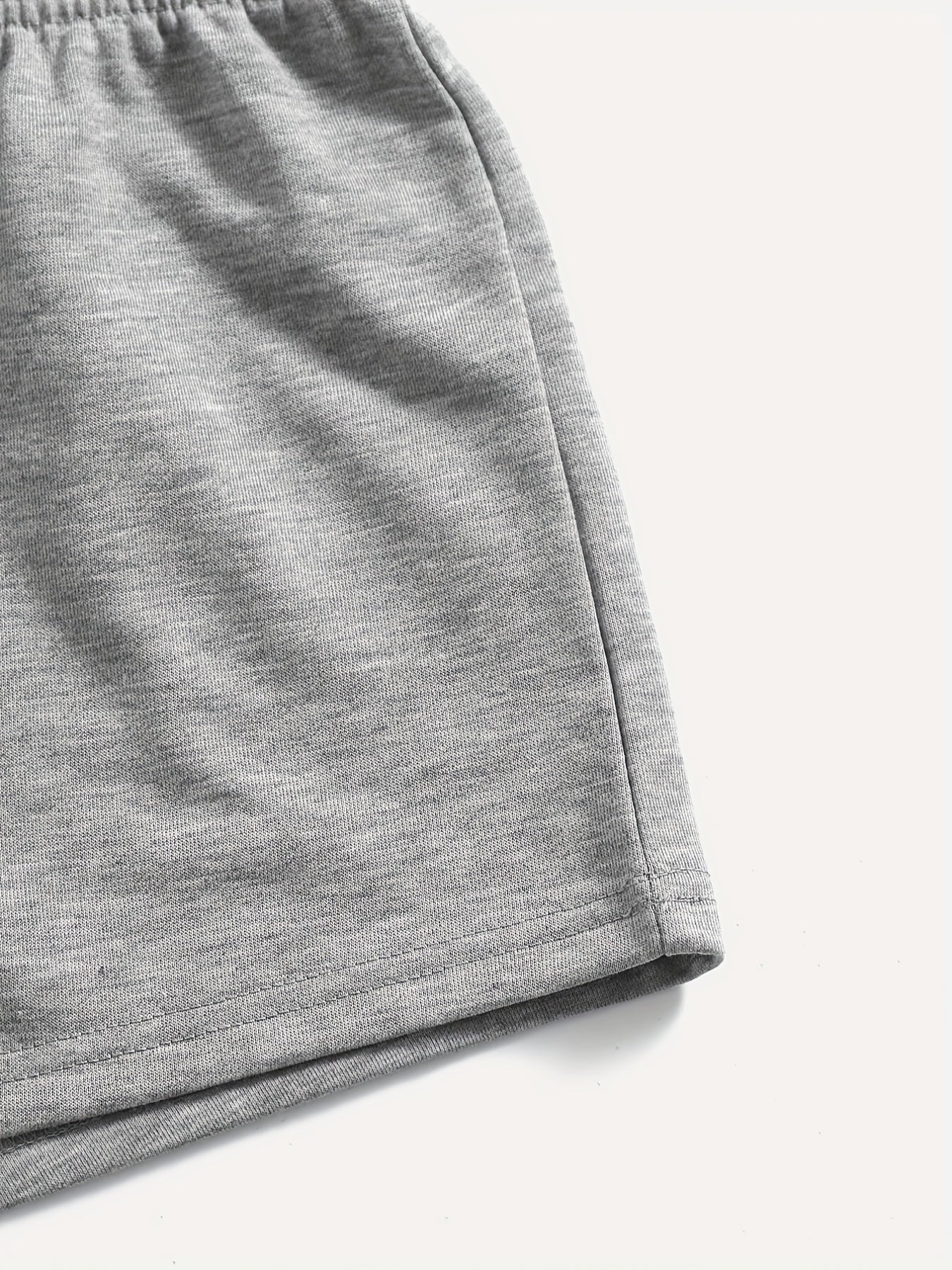  Star & Letter Print Drawstring Shorts