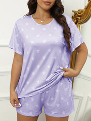  Star Print Tee & Shorts Set for Women
