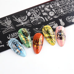 Stainless Steel Stamping Plate with Flower Rose Patterns