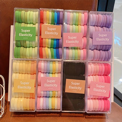 32pcs Colorful Girl's Hair Ring for Ponytail Hair Accessories