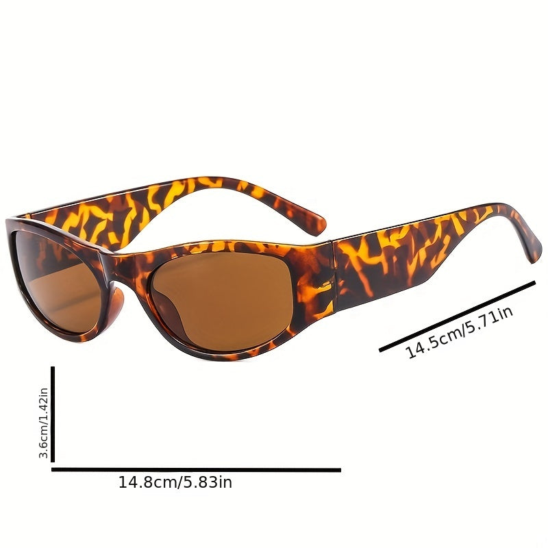 Y2K Oval Sunglasses Metal Hinge Anti Glare UV400