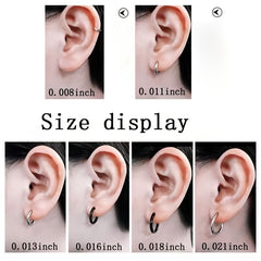 Stainless Steel Hoop Earrings Circle Ear Piercing Jewelry