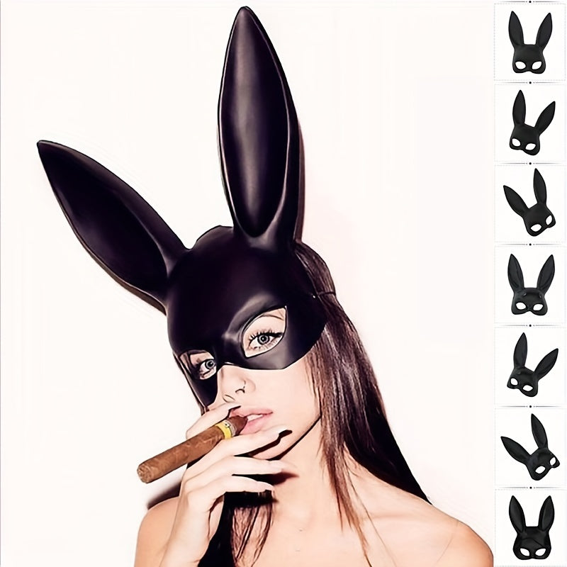 Bunny Mask Bar Nightclub Halloween Makeup Headdress Party Rabbit Ear Mask